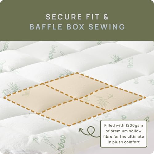Cool Mattress Topper Bamboo Solution for Back Pain Relief
