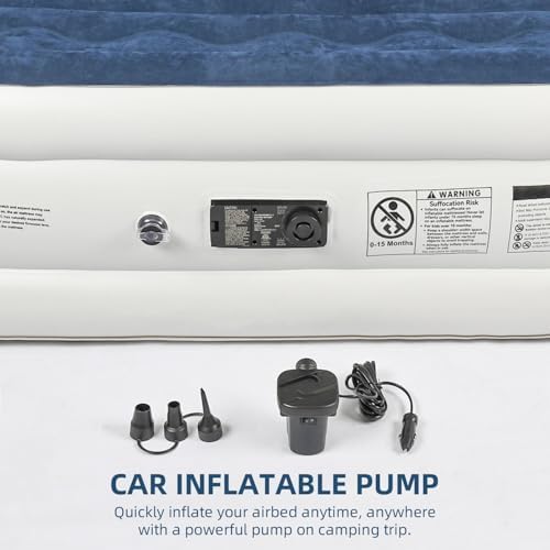 Peirhw Air Mattress Queen with Built in Pump