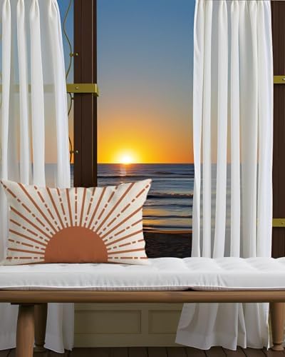 PANDICORN Sunshine Throw Pillow Cover 12x20 Inch Orange
