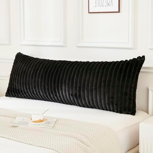 JAUXIO Fluffy Faux Fur Body Pillow Cover