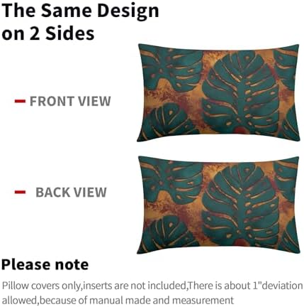 Cozy 12x20 Pillow Cover Tropical Leaf Design