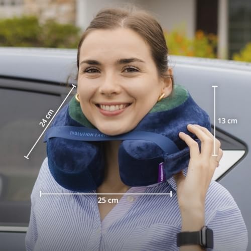 CabeauEVOLUTION EARTH DELUXE 360 HEADNECKCHEST SUPPORT PILLOW - WASHABLE COMPACT ECO FRIENDLY TRIP PILLOW