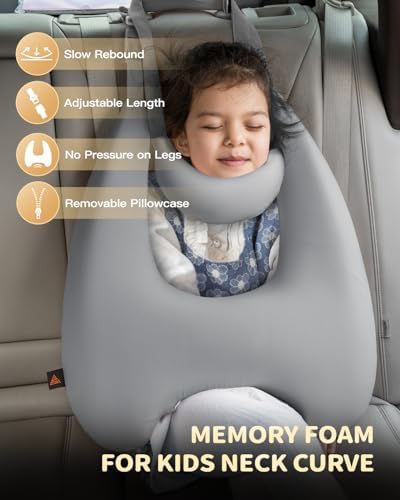 Adjustable Memory Foam Car Pillow for Kids