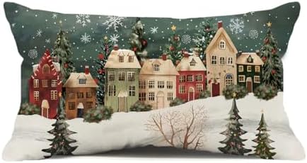 Winter Luminary Pillow Cover Christmas Decor for 12x20 Pillow