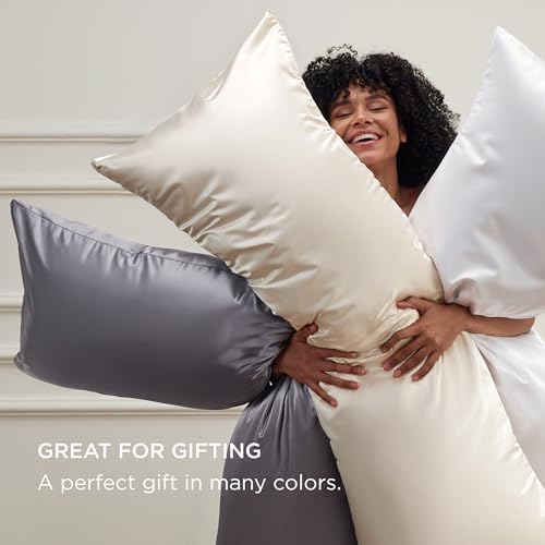 Bedsure Satin Body Pillowcase with Zipper 20x54 Inches