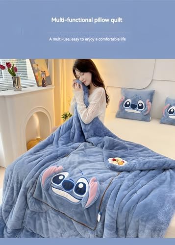 BESTUO Travel Blanket Pillow 2-in-1