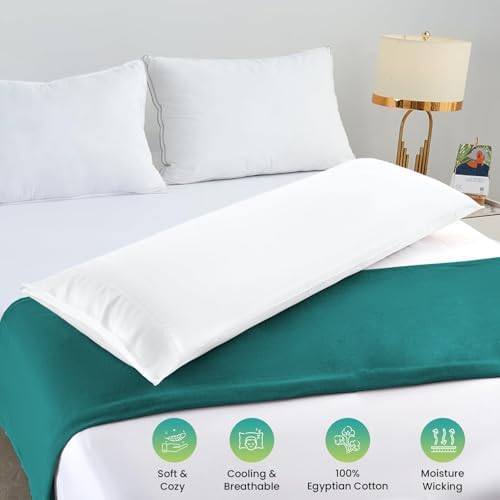 20x72 Body Pillow Case Cover Egyptian Cotton Soft Skin-Friendly