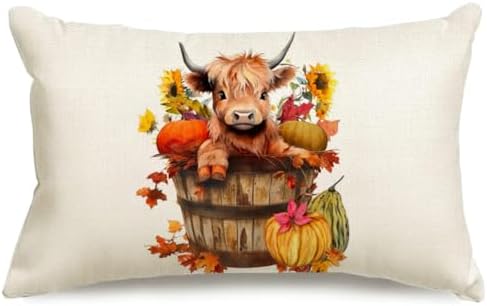 RABUSOFA Fall Decor Pillow Covers 12x20 Inch