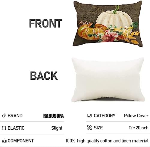12x20inch - Pumpkins for Fall - Soft Decorative Throw Pillow