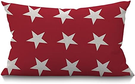 Smooffly White Star Throw Pillow Cover