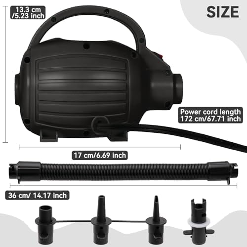 LCD 600W Air Pump for Inflatable Mattress and More