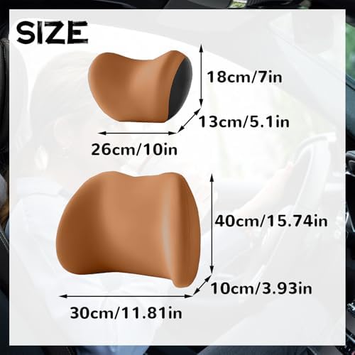 Car Headrest and Lumbar Support Pillow Set