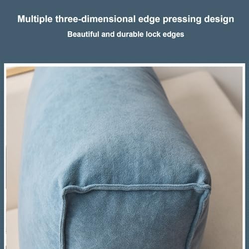 Premium rectangular reading pillow for bed rest with removable cover