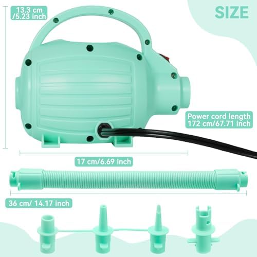 Quickly Inflates 4 NOZZLES Perfect for Air mattresses inflatables