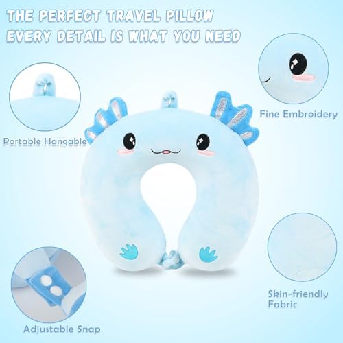 Travel Pillow for Kids Blue