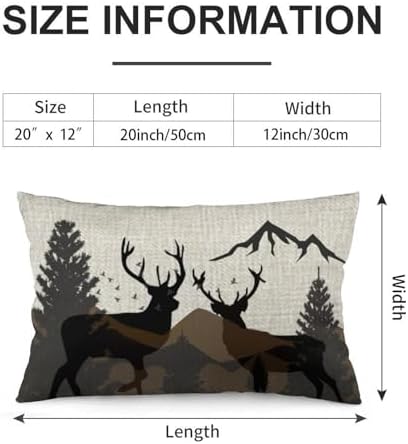 ITFRO Rustic Forest Oil Painting Long Throw Pillow Case