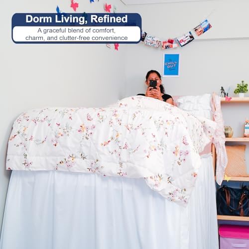 Stylish 100 Microfiber Dorm Bed Skirt