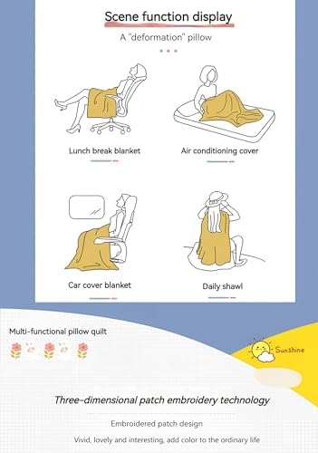 BESTUO Travel Blanket Pillow 2-in-1