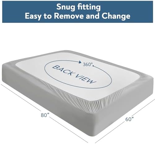 Soft Breathable Noiseless Queen Mattress Pad