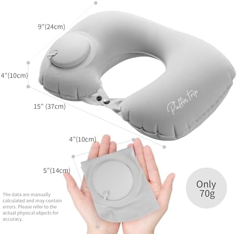 Ultralight Inflatable Travel Pillow with Air Pump
