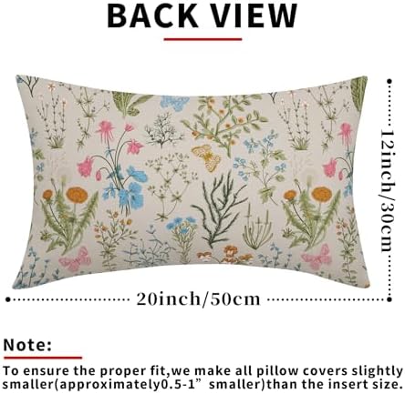 Kawani Spring Pink Set - Floral Lumbar Pillow Covers 12x20 Inch