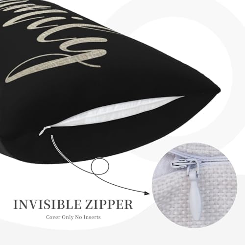 NIDITW - Inspirational Pray Multi-Use 12x20 Beige Cotton Linen Pillow Cover