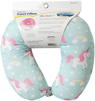 Cloudz Kids Patterned Microbead Airplane Travel Pillow - Unicorn