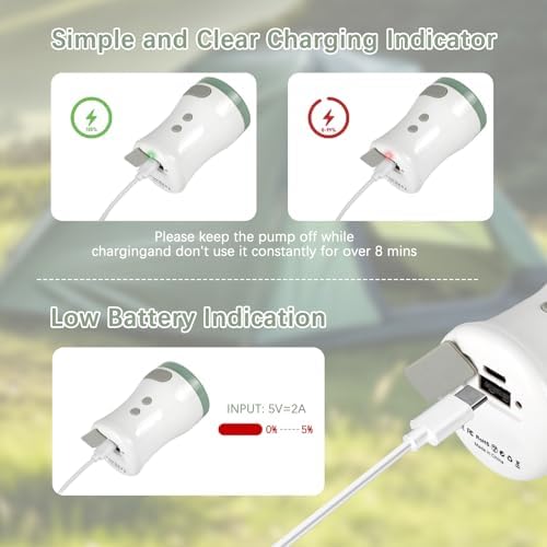 VIPMOON Rechargeable Air Pump Charge Expand and Explore