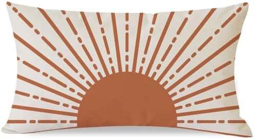 PANDICORN Sunshine Throw Pillow Cover 12x20 Inch Orange