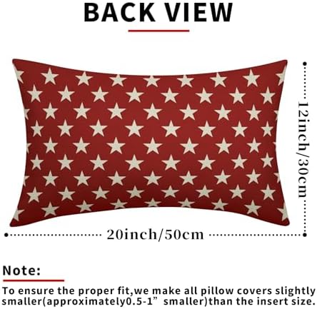 Patriotic American Star Throw Pillow Covers for Home Decor