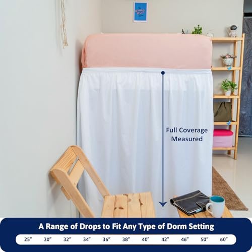 Stylish 100 Microfiber Dorm Bed Skirt