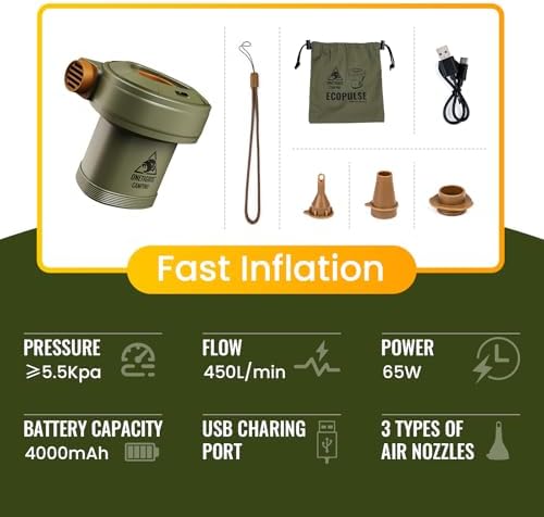 OneTigris ECOPULSE indispensabile air pump for your outdoor needs