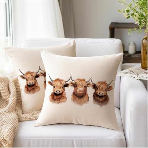 Stylish Cow Print Throw Pillow Covers