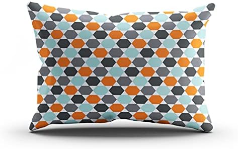 Stunning Geometric Throw Pillow Case 12x20 Inches Precision-Cut Velvet by Gygarden