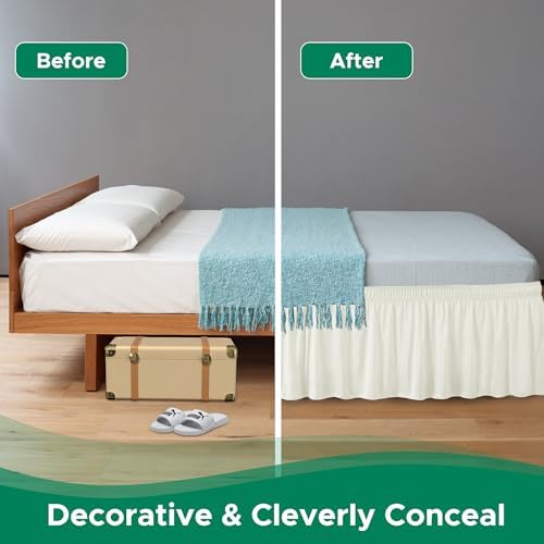 Ivory Biscayne Bay Wrap Bed Skirt for King Cal King Beds