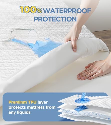 Emircey Home 100 Waterproof Queen Mattress Protector with 3D Air Mesh Cover