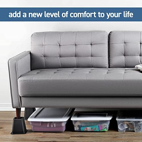 Adjustable Bed Risers - 358 inch stackable for under-bed storage