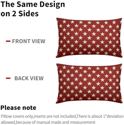 Patriotic American Star Throw Pillow Covers for Home Decor