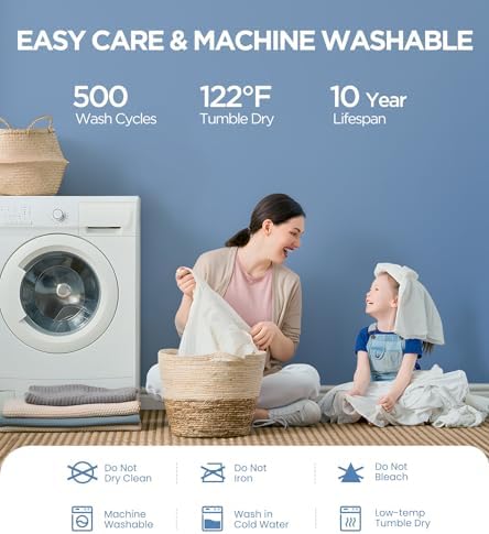 Emircey Home 100 Waterproof Queen Mattress Protector with 3D Air Mesh Cover