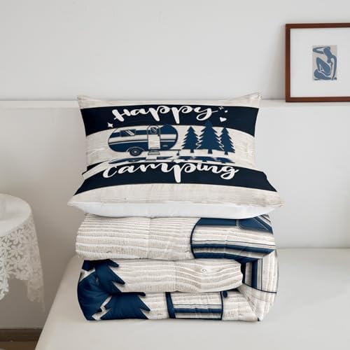 RV Travel Trailer Car Camper Bedding Set for Boys