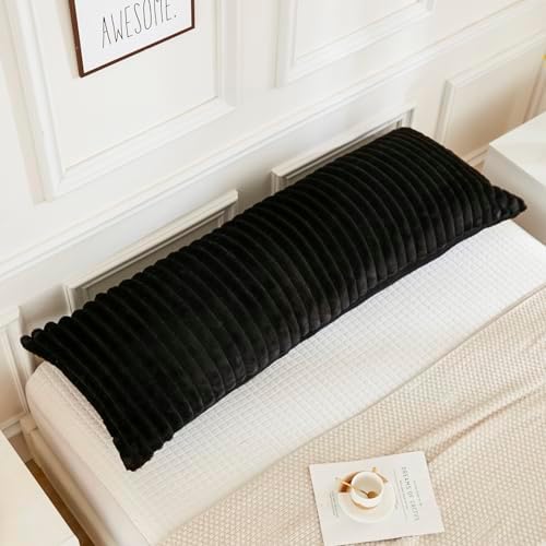 JAUXIO Fluffy Faux Fur Body Pillow Cover