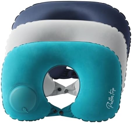 Ultralight Inflatable Travel Pillow with Air Pump