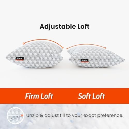 Adjustable Cooling Kapok Pillow for Head and Neck Support Queen