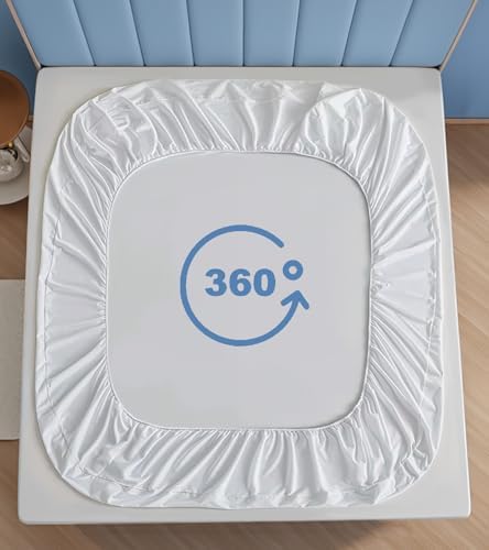 Emircey Home 100 Waterproof Queen Mattress Protector with 3D Air Mesh Cover