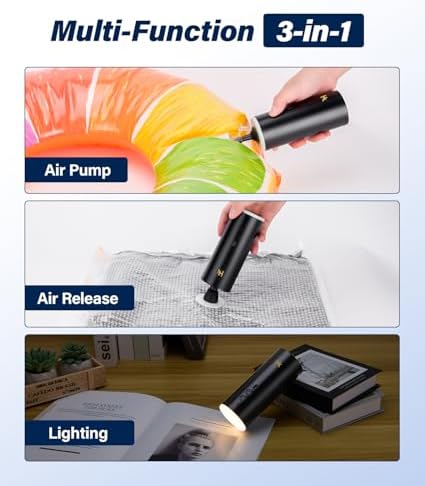 HK Air Pump for Inflatables with Camping Light