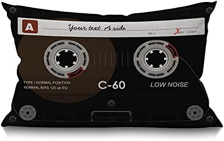 Smooffly Retro Audio Cassette Throw Pillow 12x20 Inches