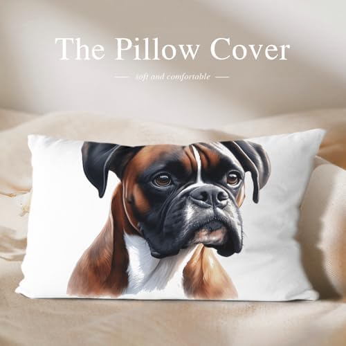 Adorable Dog Rectangle Throw Pillow Cover 12x20 Inch