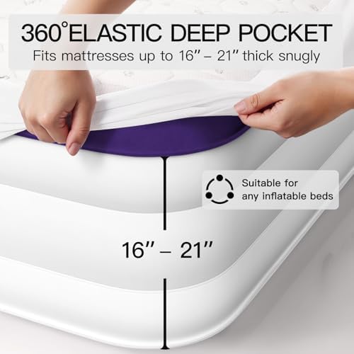 CHILLSUN Queen Mattress Protector Deep Pocket Cool Soft for Sleep