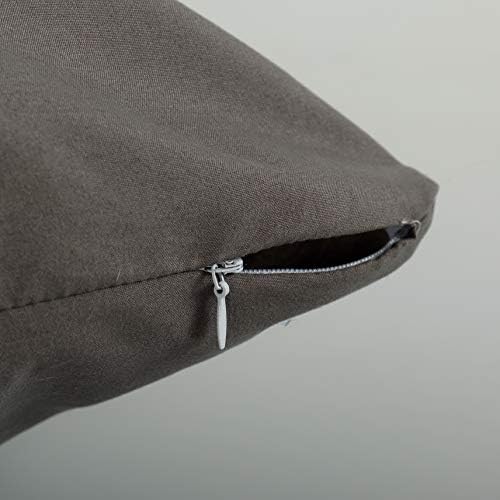 EVOLIVE 300TC 100 Cotton Pillow Cover 21x54 Charcoal Grey