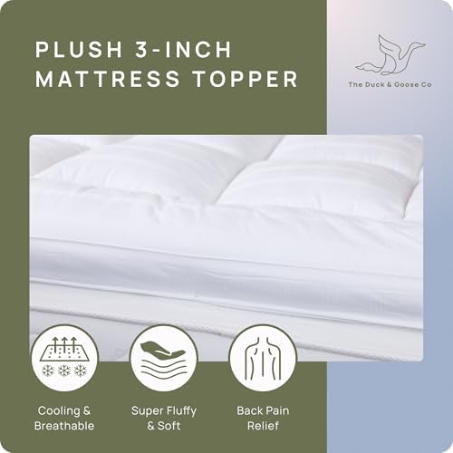Extra Thick Pillow Top Mattress Topper Queen Cooling Cloud Comfort